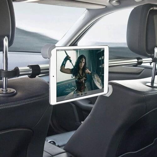 Aluminum Car Seat Tablet Holder Stand Rotation Adjustable Mount Bracket Scalable for 7-10.5" Tablets iPad Mini 2 3 4 for phone