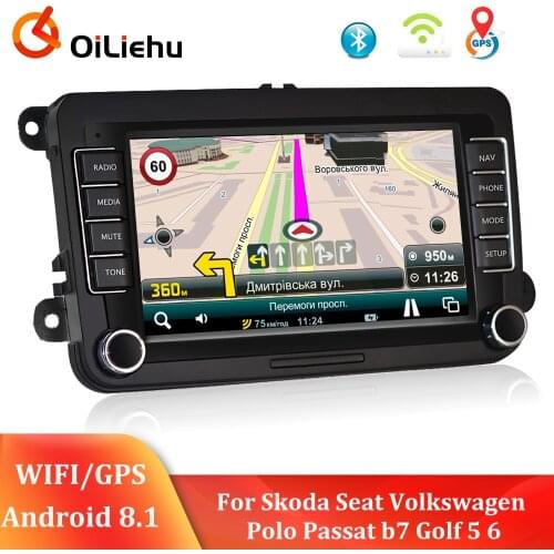 OiLiehu 2Din Android Car Radio GPS WIFI Car Multimedia Player For VW/Tiguan/Golf/Passat/b7/b6/Skoda/Seat/Octavia/Polo 2din Radio
