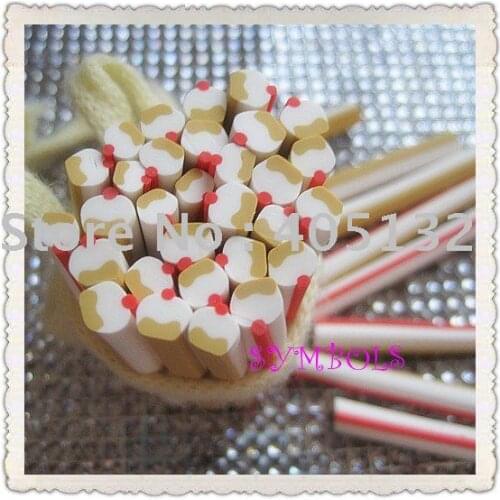 M-13 Free Shipping 100pcs 5mm Cake Shape Clay Cane Fancy Nail Art Polymer Clay Cane