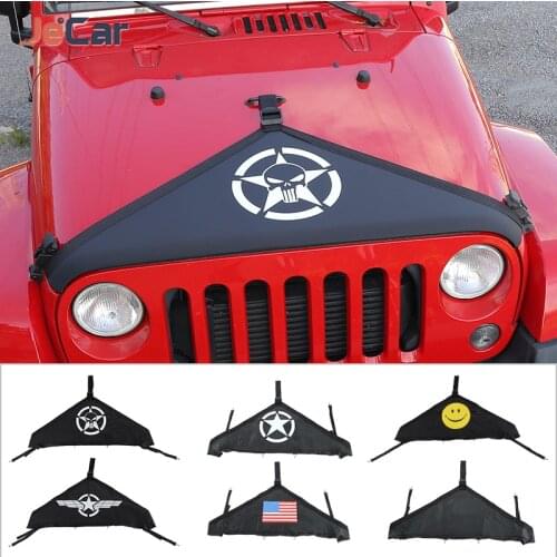 Canvas Car Front Hood Cover Protector Accessories for Jeep Wrangler JK 2007 Up Exterior Engine Cover Car Styling