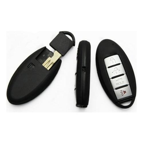 4 Buttons Smart Remote Key Shell for Nissan GTR Smart Card Car Key Blanks Case (new Models) with insert key blade