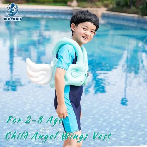Baby Angel Wings Swimming Vest Childs Saving Jacket Learn to Swim Boating Drifting Safety Inflatable Buoyancy Life Vest Floats