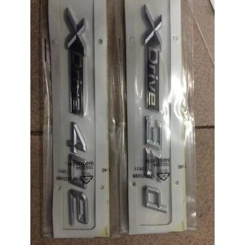 New style ABS car rear/tail emblem sticker Xdrive 30d 30e 35e 35d 40e 40d 45d 40e 48d 48e 50d 50e for Germany cars B*** series