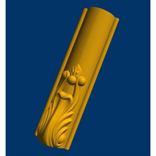 Jambe 3d model relief for cnc in STL file format Furniture leg--83