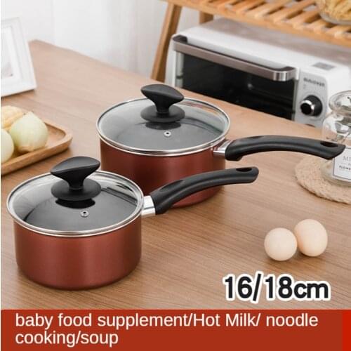 16 18cm Saucepan non stick Cooking pots for Kitchen utensils pans Aluminum Alloy pots and pans Use for Gas Induction Cooker