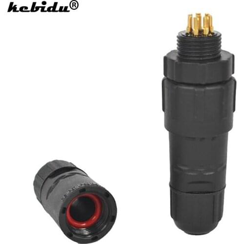 Kebidu New Industrial M14-8P 5A 400V LED 8 Pin Waterproof IP68 Electrical Connector 8pin Wire Contacts Butt Type 8 Pole Plug