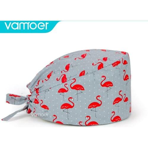 Medical scrubs Personalized print Scrubs hats Tieback Straps Sweatband Scrubs Caps Pet Grooming Agency Caps Beautician Lab Hat