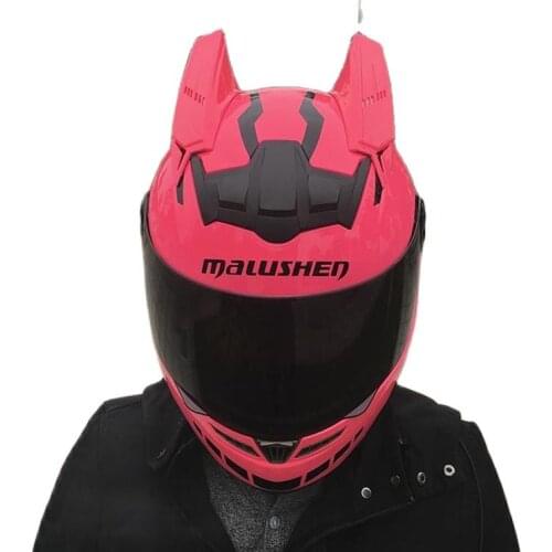 Malushen Four Seasons General Flashing brand motorcycle full face helmet casque moto chopper motorcycle in winter season safety