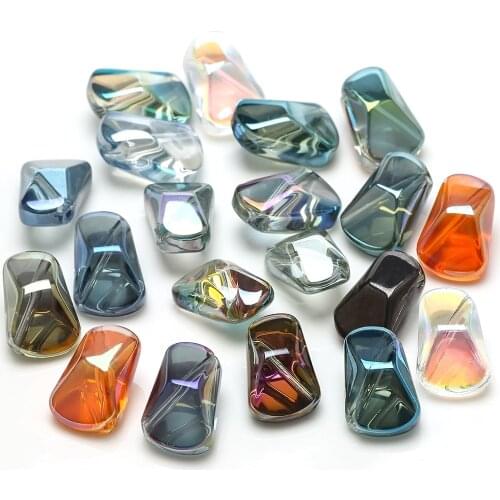 20pcs/lot 10*16 mm Natural Glass Irregular Shape Beads For Crystal Accessories Bracelet DIY Jewelry Making