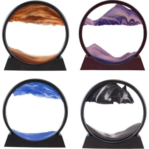 2021 New Moving Sand Art Picture Sandscapes in Motion 3d Sand Art for Adult Relaxing Toys Décor Desktop Home Office