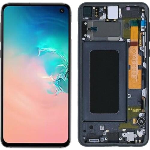 Original S10E LCD For Samsung Galaxy S10 e LCD Display With Frame AMOLED S10e G970F G970F/DS G970A LCD Replacment Assembly