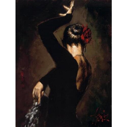 Portrait painting Dancers Argentine Tango Spanish art canvas oil paintings hand-painted