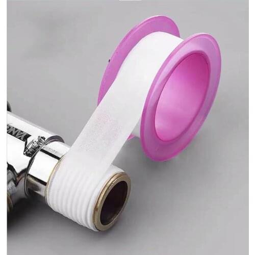 HEMAN 5PCS Roll 3M 12MM Plumbing Joint Plumber Fitting Thread Seal Tape PTFE For Water Pipe Sealing Tapes Pink Random Household