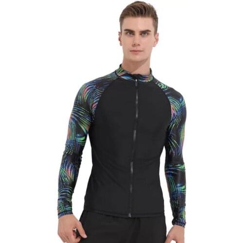 Sbart 2018 New Arrival Black Long Sleeve Swim Shirt Surf Swimwear for Man UV Protection Rash Guard Men Quick-dry Lycra Wetsuit