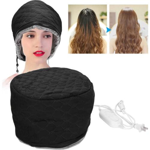 Household Electric Heating Hat Cap Adjustable Hot Oil Treatment Hat Salon Barber Accessories for Hair Care US Plug 110V