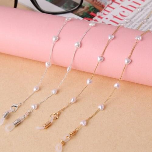 VKME Korean Pearl Mask Beaded Chain Glasses Lanyard For Women Sunglasses Holder Cord Lanyards Eyeglass Fashion Eyewear Jewelry