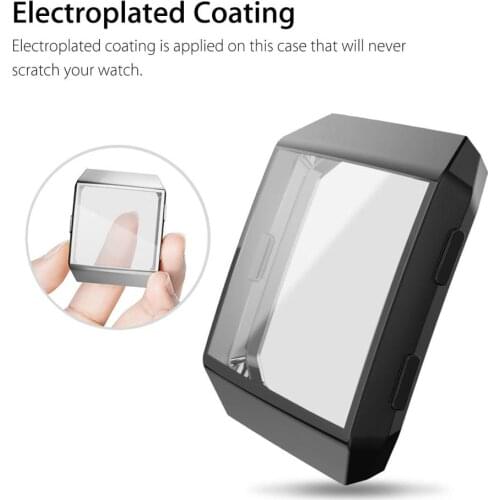 Multi Colors Silicone Frame Skin Cover Case Protective Guard Shell For Fitbit Ionic Smart Watch Band Screen Protector