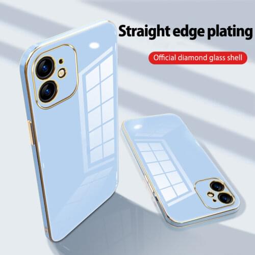 SoCouple Electroplated Tempered Glass Phone Case For iPhone 12 11 Pro X XS Max XR SE 7 8 Plus Soft Siliconec Protective Cover