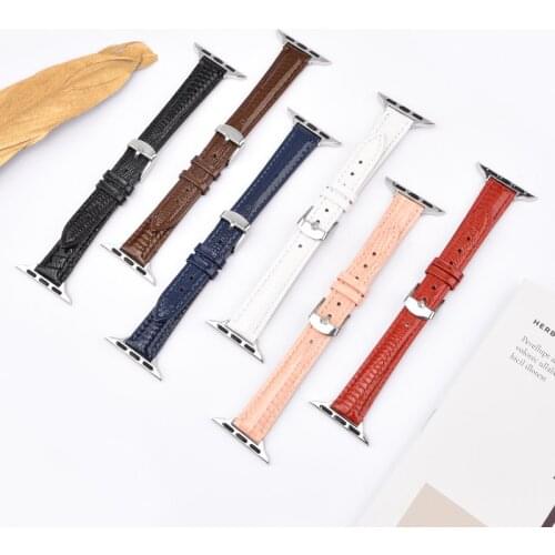 Apple Watch Band 40mm Genuine Leather Bracelet Belt Band for Apple Watch SE 5 4 42/38/44/40MM Strap for IWatch Wristband