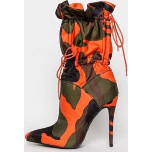 LOVIRS Women Ankle Boots Short Plush Pointed Toe Sexy Stiletto Women Slip on Boots Dress Party Office Women Shoes