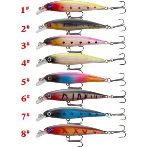 1pc Minnow Fishing Lures 9cm 7.2g Artificial Bait With Ring Beads Abs Water Depth 0.6-1.8m Lifelike Accessories YE0184