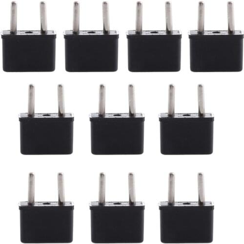 10 PCS USA US to EU Euro Europe AC Power Plug Converter Travel Adapter Charger