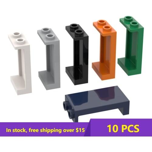 10PCS Bricks 87544 Panel 1 X 2 X 3 with Side Supports - Hollow Studs for Building Blocks Parts Educational High-Tech Parts Toys