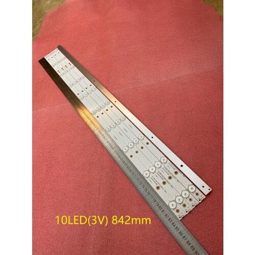 New 20 PCS/lot 10LED(3V) 842.5mm LED backlight strip for 43PFT4131 43PFS5301 GJ-2K15-430-D510 GJ-2K16-430-D510-V4 01Q58-A