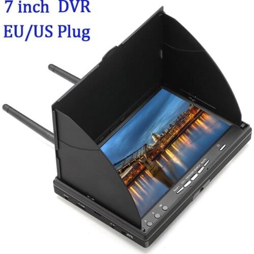 5.8GHz 40CH 7 Inch LCD Screen Receiver Monitor Build-in Battery 5.8G double Antenna and DVRFor FPV Multicopter Drone Quadcopter