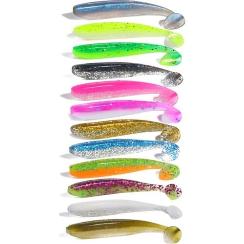 5pcs/lot 65mm 1.8g Easy Shiner Wobblers Fishing Lures Silicone Bait Soft Lures Drive Shad Double Colors Soft Artificial Bait