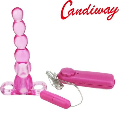 Vibrator beads Powerful dildo Jelly Anal Plug penis Vibration Sex Toys g spot Masturbation brush massager Products For Women