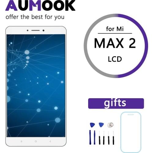 AUMOOK 6.44'' Original LCD for Xiaomi Mi Max 2 LCD Display Touch Screen Digitizer Assembly LCD Screen Replacement for Max 2