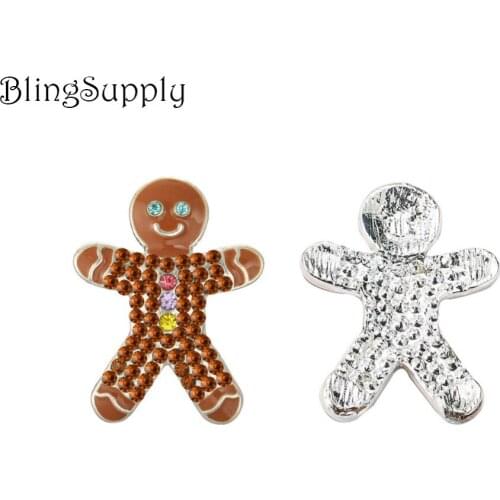 Free shipping 50PCS flatback rhinestone button 29X22mm (BTN-5651)