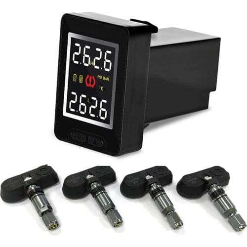 U912 Car Wireless Tire Pressure Monitoring System 4 Internal Anti-theft Sensors LCD Real-time TPMS For Toyota Land Cruiser Reiz