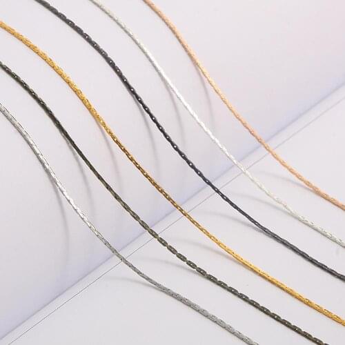 1Meter 0.8mm Necklace Extension Chain Bulk Bracelet Gold Extended Chains Tail Extender For DIY Jewelry Making Findings Supplies