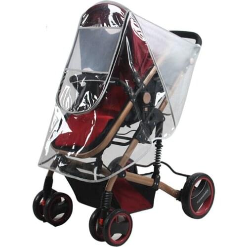 Baby stroller rain cover PVC Universal Wind Dust Shield with windows For Strollers Pushchairs stroller accessories