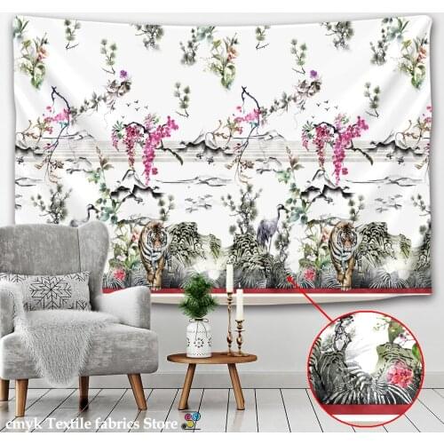 Hippie Boho Decorwall Tapestry Elephant Mandala Wall Hanging Tapestry Yoga Mat Print Large Animal for Living Room Wall Art Woven