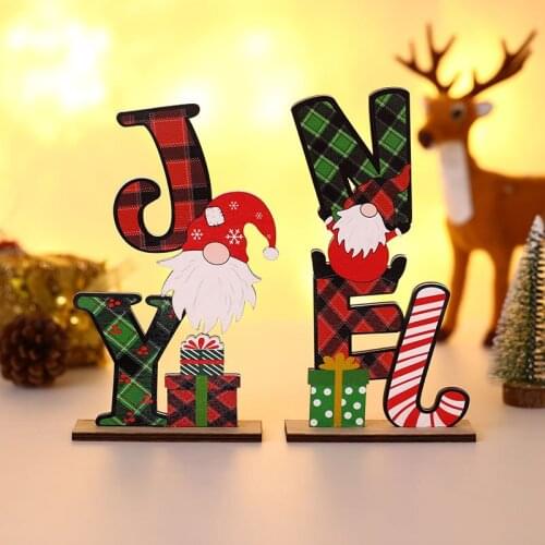 New Year 2022 Christmas Xmas Wooden Painted Christmas Tree Ornaments Wood Craft Pendants Kids Toys Gifts Xmas Navidad 2021
