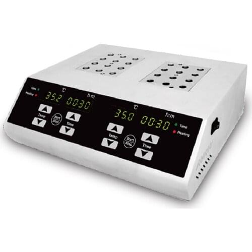 DKT200-2A Digital Metal Dry Bath Incubator with 2 Standard Blocks Capacity Europe / USA / CN Power Plug