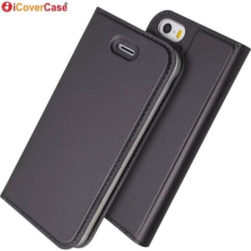 Flip Case For Iphone 5 iphone SE Case Cover TPU Silicone PU Leather Wallet Cover Cases For iPhone SE 5s Luxury Case Fundas Capa