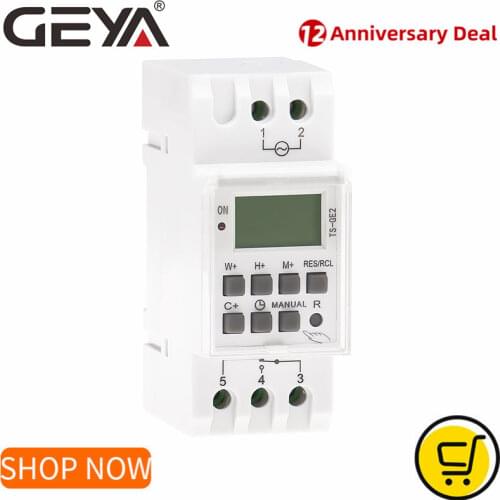 GEYA TS-GE2 Daylight Saving Time Timer Winter Summertime 1Hour Automatic Adjustable Timer Switch Digital 16A 220V