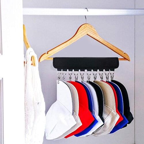 Cap Organizer Hanger 10 Baseball Cap Holder Hat Organizer for Closet Home Bathroom Organizer Rack Clothes Coat Hat Towel Hanger