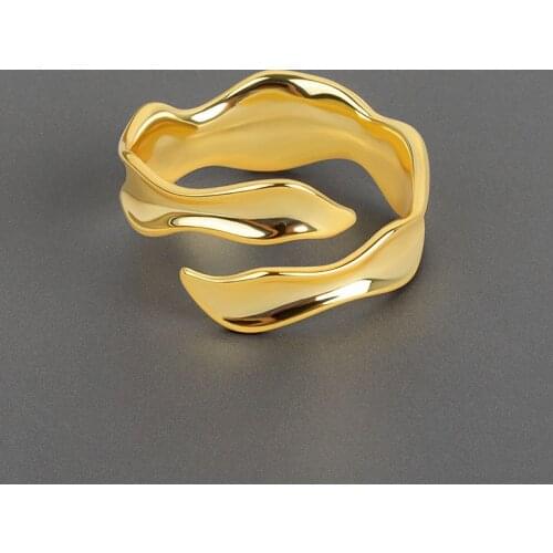 Rings 2021 Trend Korean New Creative Geometric Opening Ring Womens Simple Cool Design Temperament Versatile Ring Free Shipping