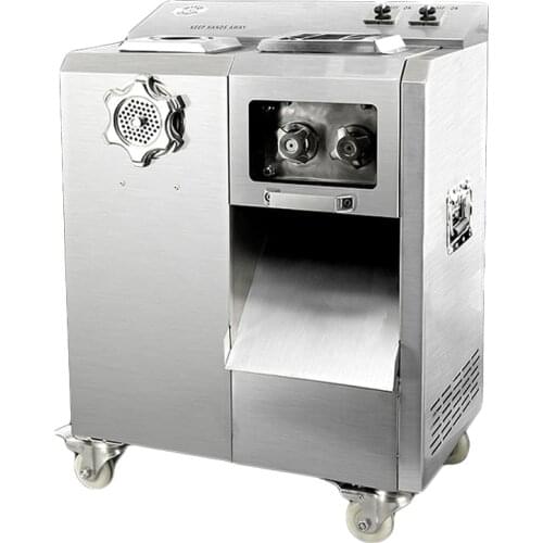 Commercial Meat Grinder Slicer Double motor Stainless steel Meat Mincer Sausage Stuffer 2200w Cutting Machine Vegetable Cutter