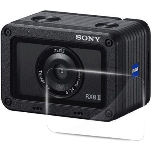 9H Tempered Glass LCD Screen Protector kit ( Front and Rear ) for Sony RX0 / RX0 Mark II RX0M2 Camera