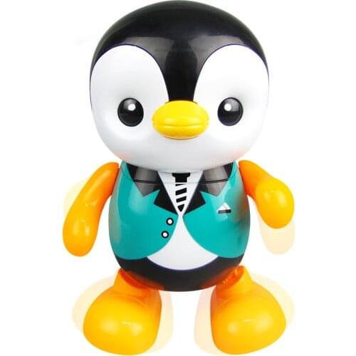 Colorful Dance Penguin Shape Electric Home Kids Gift LED Light Musical Plastic Portable Cute Singing Toys