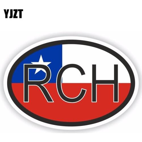 YJZT 14.4CM*9.7CM Creative Decal Chile Country Code RCH Flag Motorcycle Car Sticker 6-0939