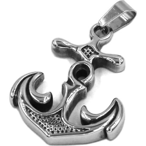 Fashion Anchor Pendant Stainless Steel Jewelry Punk Anchor Signet Biker Pendant For Men Gift SWP0475