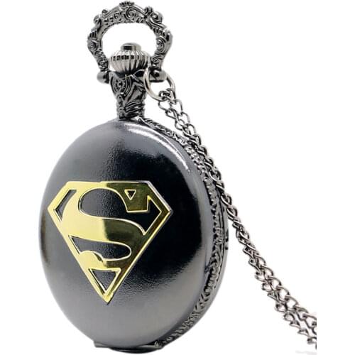 2016 New Arrival Cool Black Case With Blue Dial Pendant Pocket Watch High Quality Fob Watch For Gift