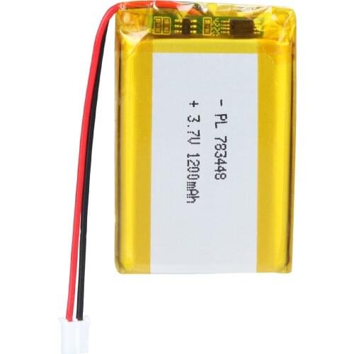 YDL 3.7V 1200mAh 783448 Rechargeable Lipo Battery with JST Connector